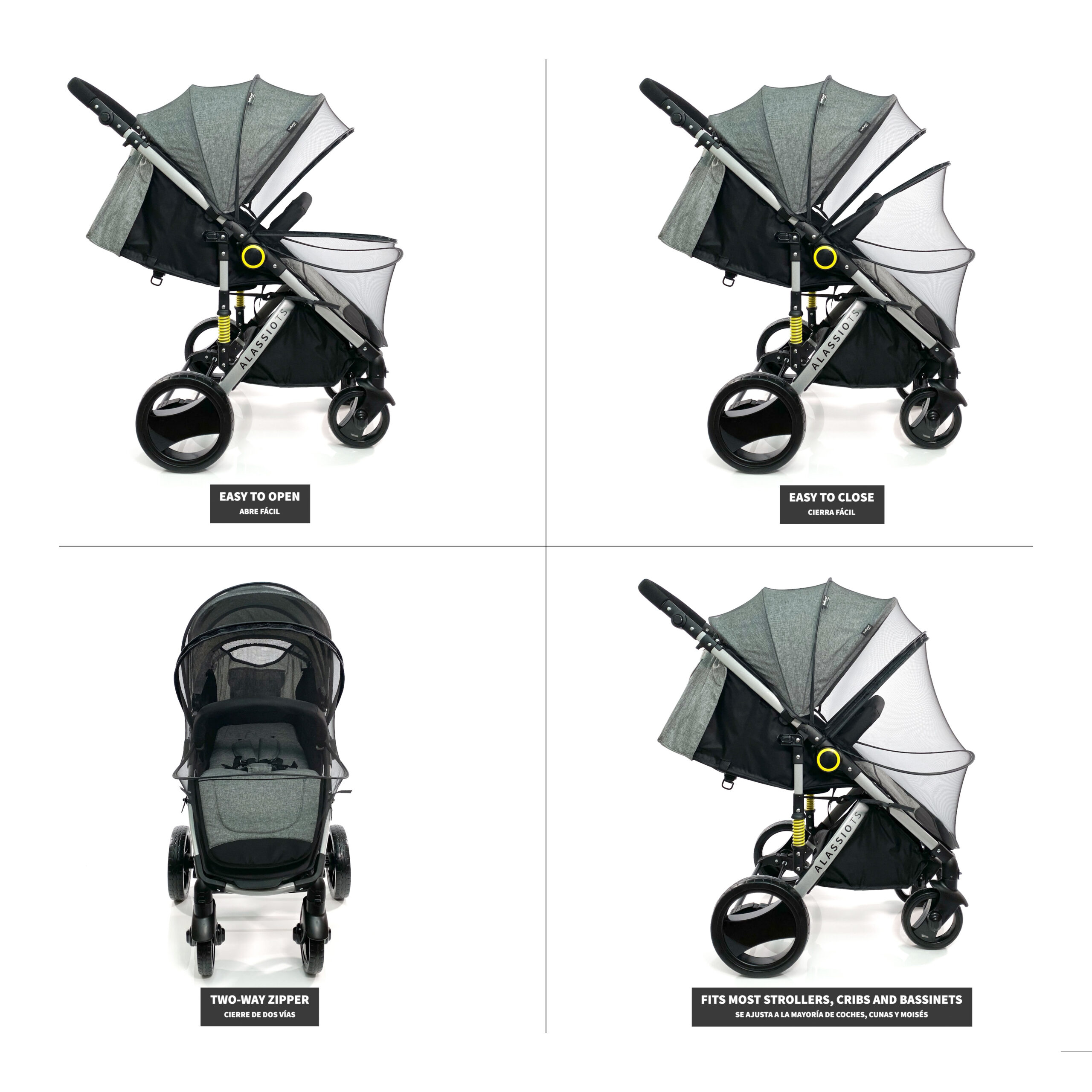 Producto de Seguridad Belluno Baby RED MOSQUITERO - Vista lateral
