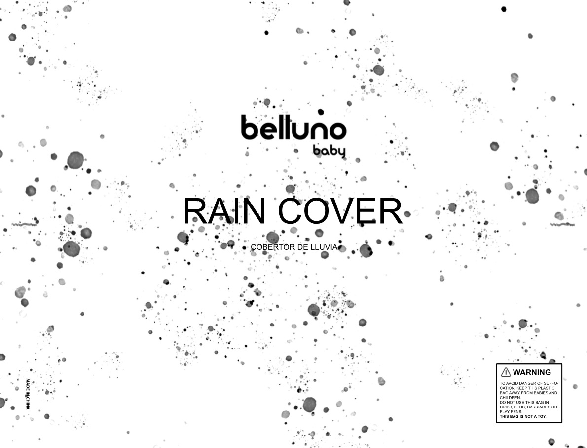 Producto de Seguridad Belluno Baby COBERTOR DE LLUVIA - Vista lateral