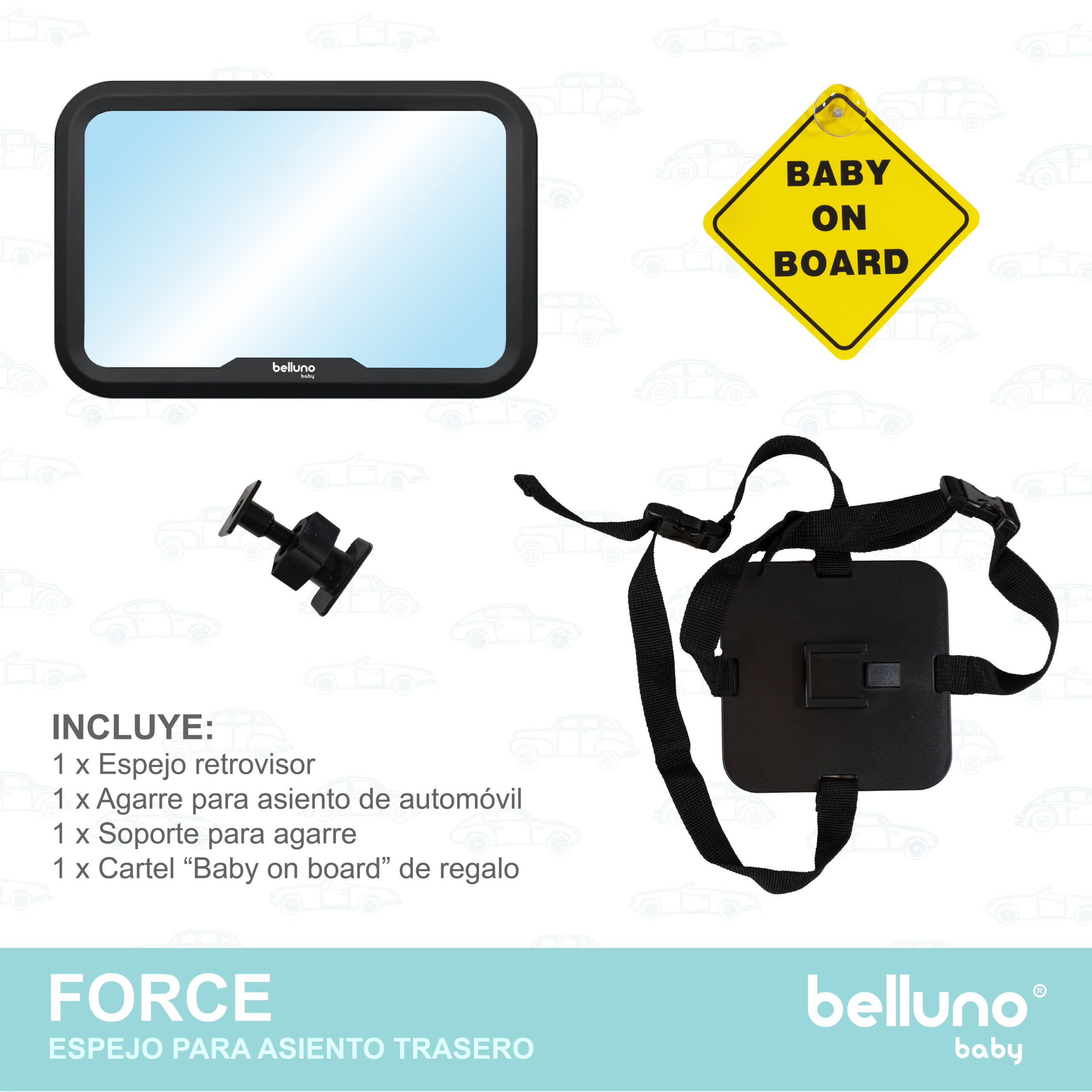 Producto de Seguridad Belluno Baby FORCE - Vista trasera