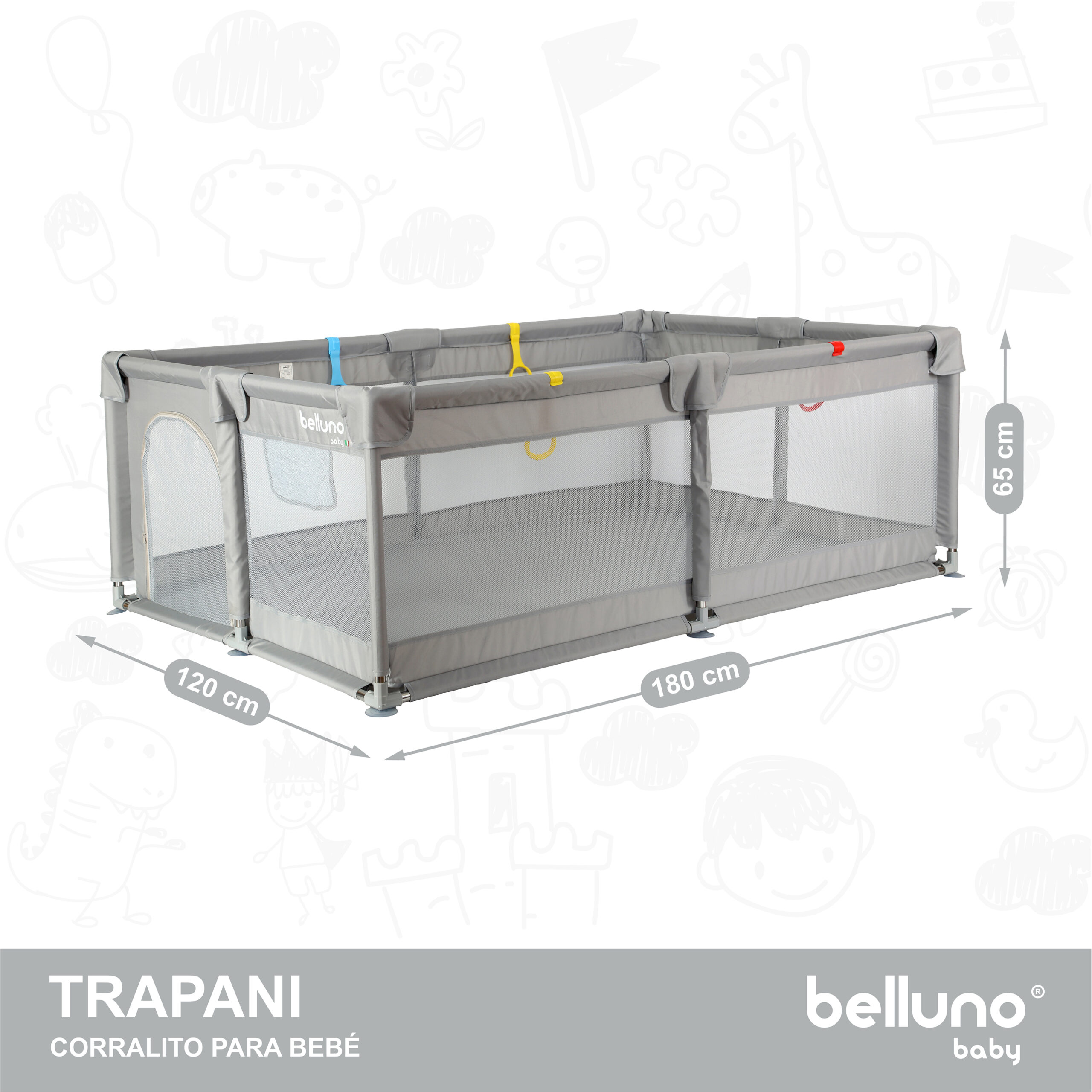 Mueble Belluno Baby TRAPANI - Vista trasera